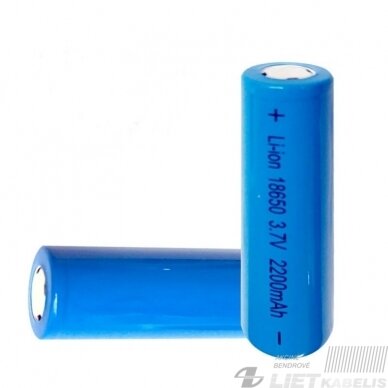 Akumuliatorius 18650 Li-ion 3,7V, 1800mAh, 18x65mm