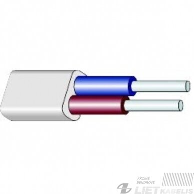 Aliumininis jėgos kabelis su PVC izoliacija AVVG 2x2,5mm² (plokščias) Lietkabelis 2