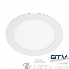 LED šviestuvas Oris plus 7W, 3000K, 560Lm,  IP20, įleidžiamas, apvalus, GTV