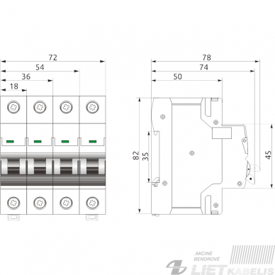 Automatinis jungiklis FB2-63 C25/1 PF 2