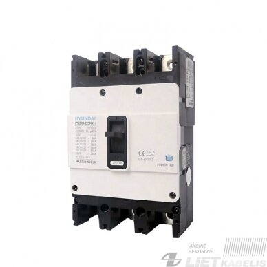 Automatinis  jungiklis MCCB 160A,  3P,  38kA, 460V AC, HYUNDAI