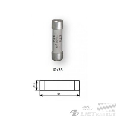 Cilindrinis saugiklis CH 10x38 1A