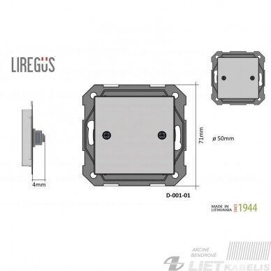 Dangtelis-aklė D-001-01 metalo spalva, Epsilon, Liregus 3