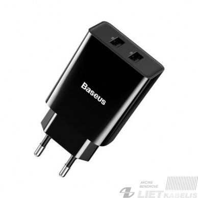 Įkroviklis sieninis 10,5W, 2xUSB, 2,1A , Baseus