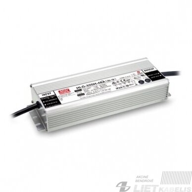 Impulsinis maitinimo šaltinis HLG-320H-24 LED 24V 13.34A, PFC, IP67, Mean Well