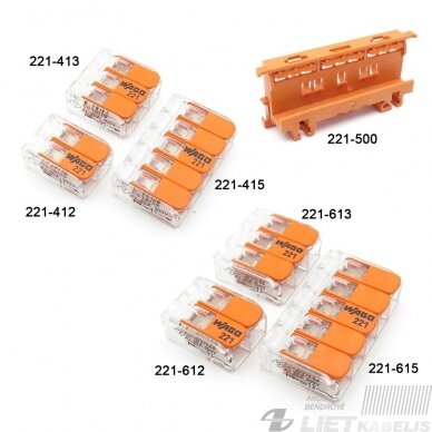 Jungtis 221-612, 2x0,5-6mm² 32A, Wago