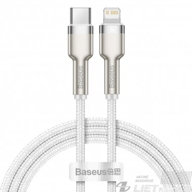 Kabelis USB C kištukas-  IP Lightning kištukas 1.0m 20W QC3.0, BASEUS