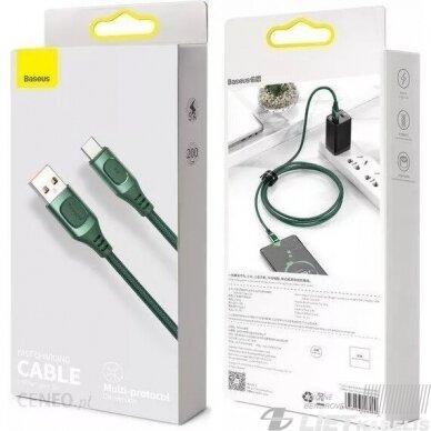 Kabelis USB2.0 A kištukas USB C kištukas 2,0m iki5A, BASEUS