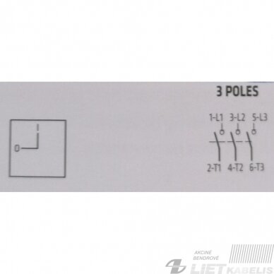 Kirtiklis modulinis SQN125003B 3P 125A su rakinama rankena GG 3