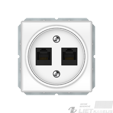 Kompiuterio lizdas 2vietų KLRJ45-25e1-02 be rėmelio, ST-150, Vilma