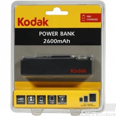 Kroviklis Power bank 2600mAh, Kodak