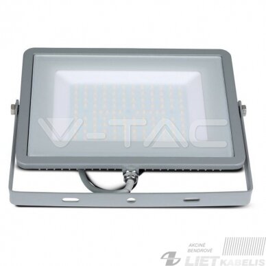 LED prožektorius SMD 100W, 4000K, IP65, pilkas, V-TAC