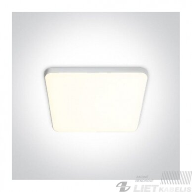 LED šviestuvas 14W, 4000K, 1610Lm, įleidžiamas, kvadratinis, One Light