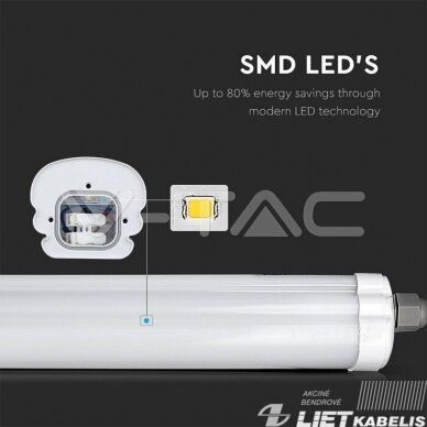 LED šviestuvas 36W, 4000K, 4320LM, 120cm, IP65, V-TAC 3