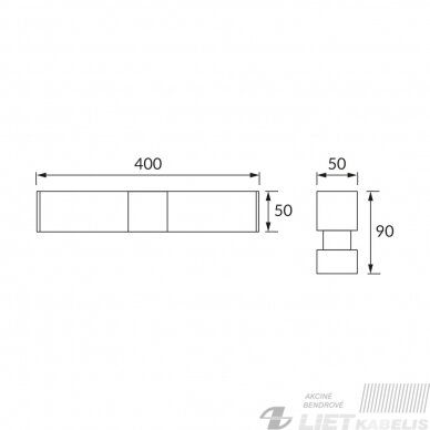 LED šviestuvas SALSA 8W, 4000K, 680lm, IP44, Struhm 3