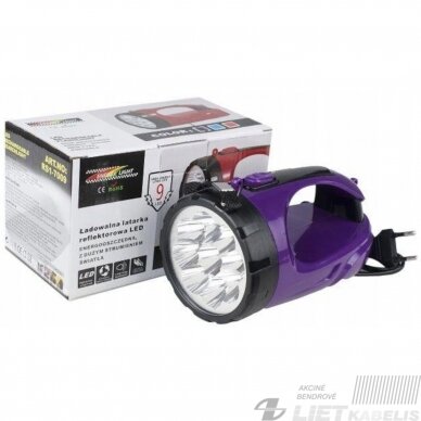 LED žibintuvėlis rankinis RS1-7009, 0,54W, pakraunamas, Energy Light