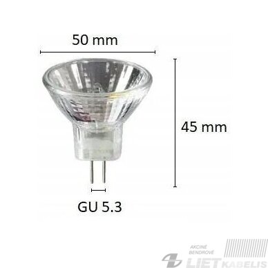 Lempa halogeninė 35W, 420lm, GU5.,3 MR11, 230V, BELLIGHT 2