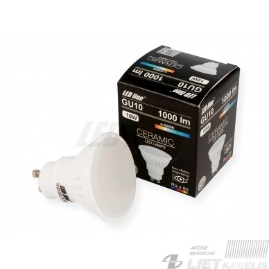 Lempa LED 10W, GU10, 1400lm, 4000K, keramikinė, LEDline