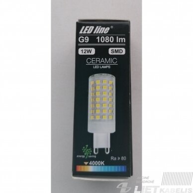 Lempa LED 12W, G9, 230V, 1080lm, 4000K, keramikinė, LEDline 2