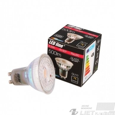 Lempa LED 5.5W, GU10, 500lm, 2700K, dimeriuojama, LEDline