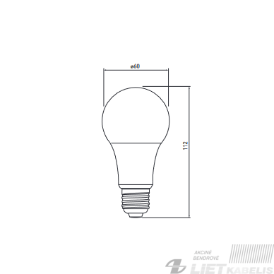 LED lempa 20W, E27, SMD2835 3000K, 1800Lm, GTV 2