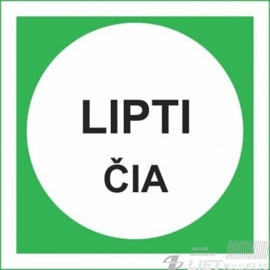 Lipdukas 'Lipti čia' ES9