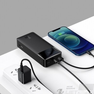 LiPo išorinis akumuliatorius (Powerbank) 30000mAh 15W 2xUSB, USB-C, BIPOW, BASEUS 2