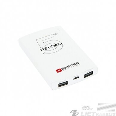 LiPo išorinis akumuliatorius Powerbank 5000mAh,12W, Skross