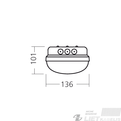 Liuminescencinis šviestuvas Tornado 2x28W PC2-FDH IP65 ECG 3