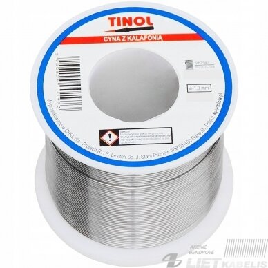 Lydmetalis 1mm 100g Sn60Pb40 flux, Tinol