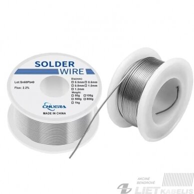 Lydmetalis SN60Pb40, 1,5mm su kanifolija, 50g, Solder Wire