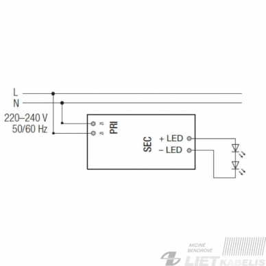 Maitinimo šaltinis LS-60-24LI1, 60W, 24V, IP20, Eaglerise 3