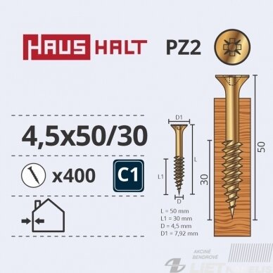 Medvaržtis 4.5x50/30 geltonas, Haushalt 2