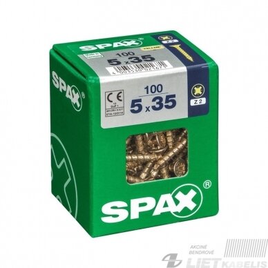 Medvaržtis SPAX  5.0x35 Z2 geltonas