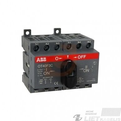 Perjungiklis modulinis 3F/40A 1-0-2 be rankenos, OT40F3C, ABB