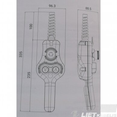 Pultas valdymo ERGO HP03.D2 3 mygtukai IP65 GG 2