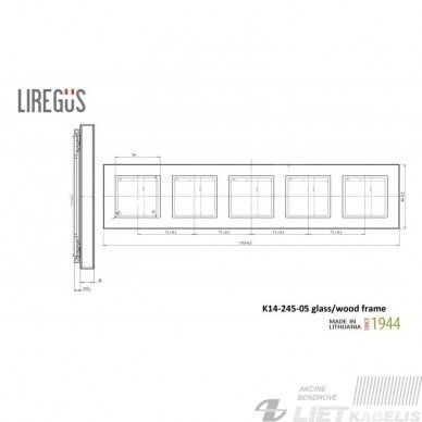 Rėmelis 5 vietų naturalus stiklas, Epsilon, Liregus 2