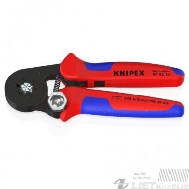 Replės antgalių užspaudimui 2-10mm² šešiakampis, KNIPEX