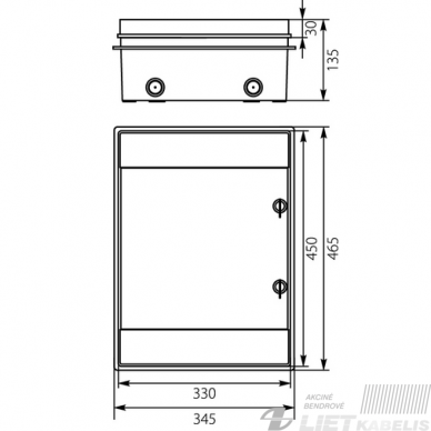 Skydas RHp-24 potinkinis, IP65, Elektro-plast 2