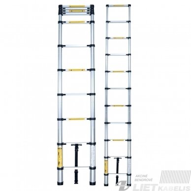 Teleskopinės kopėčios BL-T380, 1x12 3,8m, HausHalt 2