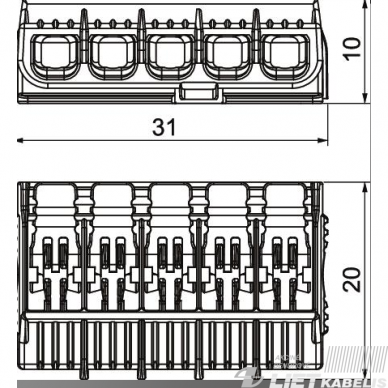 Jungtis universali HSK45 5x0.2-4mm², 32A, OBO 2