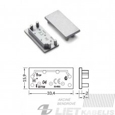 Užbaigimas LED juostos profiliui, VARIO30-04 pilkas