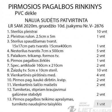 Vaistinėlė pirmos pagalbos rinkinys 3