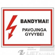 Ženklas "Bandymai-pavojinga gyvybei'