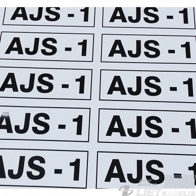 Ženklas "AJS-1"/"AJS-2"(90x30)mm