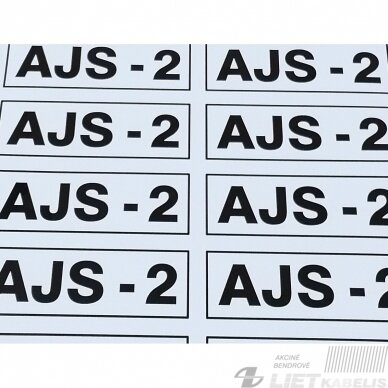 Ženklas "AJS-1"/"AJS-2"(90x30)mm 2